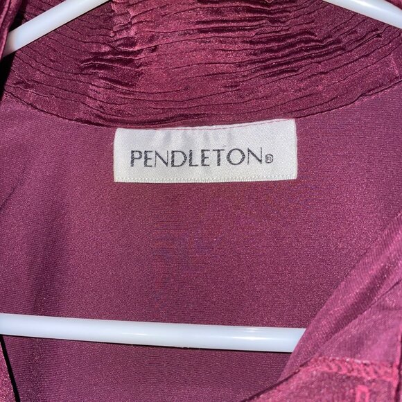 Pendleton Womens Plum Long Sleeve Blouse Size 12 - Picture 3 of 6